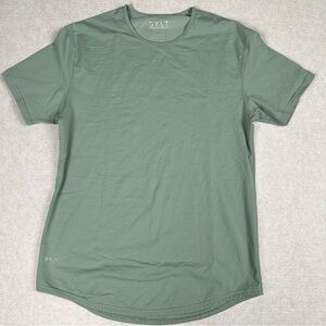 BYLT Basics Drop Cut LUX Tee Mens Large Moss Green Crew Neck Stretch